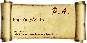 Pap Angéla névjegykártya